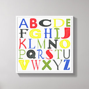 Toile Lettres de couleur vive de Megan Meagher