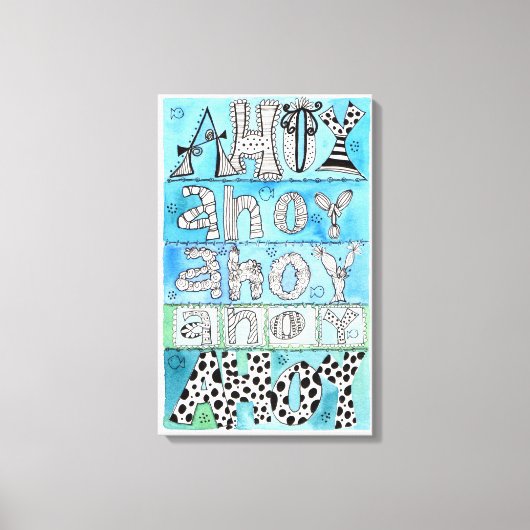 Toile Lettres Whimsical Nautiques (Recto)