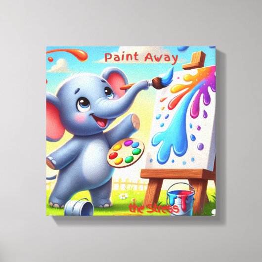 Toile L'évasion créative de l'éléphant (Recto)