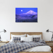 Toile Lever de lune au-dessus du mont Hood hiver, Oregon (Insitu(Chambre))