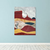 Toile Lever de soleil dans le désert (Insitu (Plancher de Bois))
