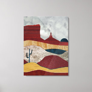 Toile Lever de soleil dans le désert