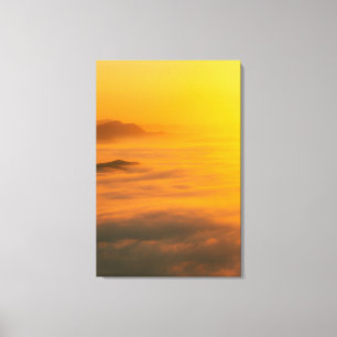 Toile Lever de soleil d'automne magique au-dessus des nu