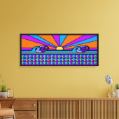 Toile Lever de soleil psychédélique (Insitu(Salon))