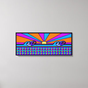 Toile Lever de soleil psychédélique