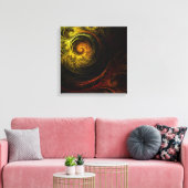 Toile Lever de soleil Rouge Abstrait Quad Canvas Imprime (Insitu(Salon))