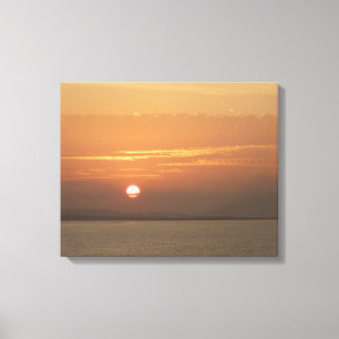 Toile Lever de soleil sur la mer des Caraïbes Aruba I