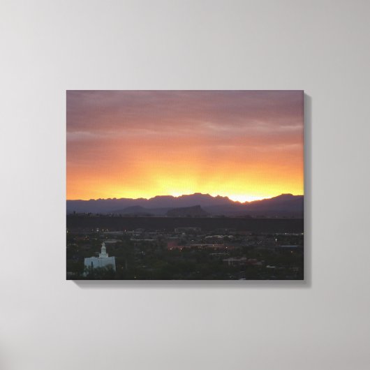 Toile Lever de soleil sur le paysage de St. George Utah (Recto)