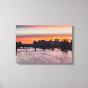 Toile Lever de soleil sur l'Ile de la Cité et Notre-Dame