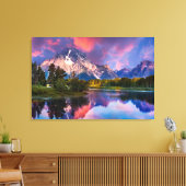 Toile Lever du soleil à Oxbow Bend (Insitu(Salon))