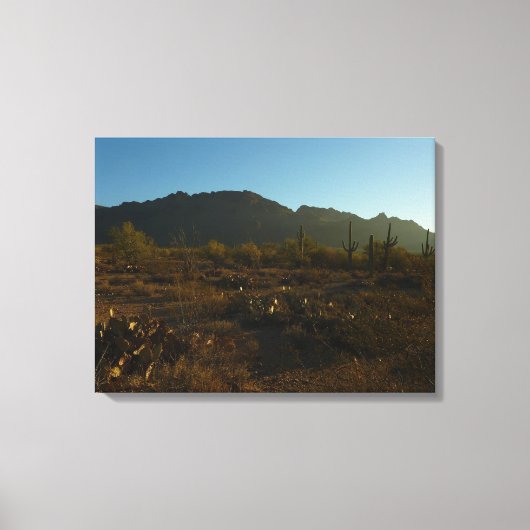 Toile Lever du soleil du Saguaro dans le parc national d (Recto)