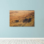 Toile Lever du soleil sur le bison (Insitu (Plancher de Bois))