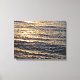 Toile Lever du soleil sur les eaux océaniques Calmer la