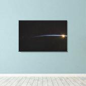 Toile Lever du soleil vu dans l'espace (Insitu (Plancher de Bois))