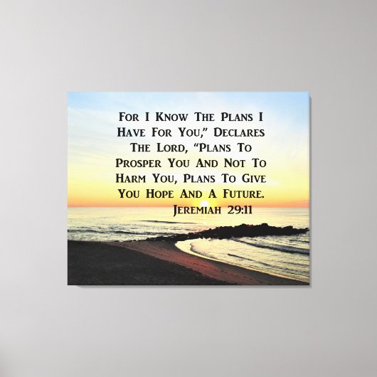 TOILE LEVER JEREMIAH 29:11 BIBLE VERSE (Recto)