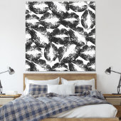 Toile Lèvres à Parties scintillant noire (Insitu(Chambre))