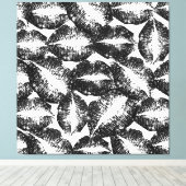 Toile Lèvres à Parties scintillant noire (Insitu (Plancher de Bois))
