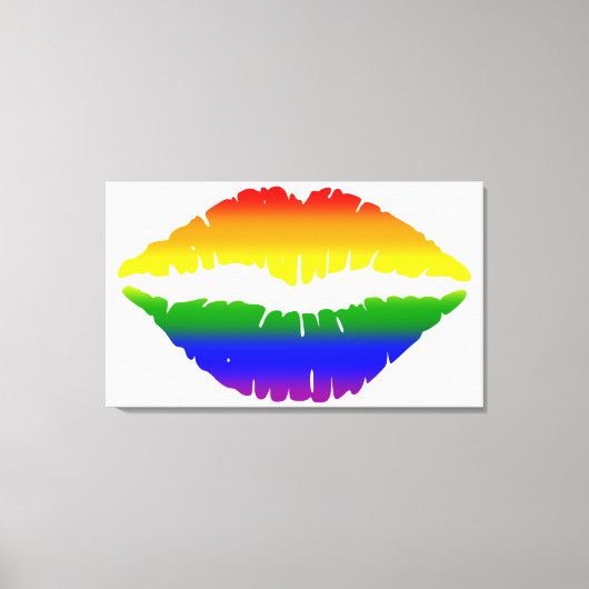 Toile Lèvres arc-en-ciel (Recto)