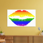 Toile Lèvres arc-en-ciel (Insitu(Salon))