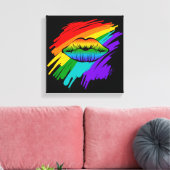 Toile Lèvres arc-en-ciel (Insitu(Salon))