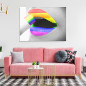 Toile Lèvres arc-en-ciel (Insitu(Salon))