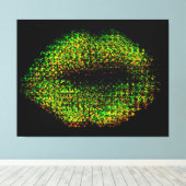 Toile Lèvres d'art Abstrait moderne #13 (Insitu (Plancher de Bois))