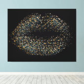 Toile Lèvres d'art Abstrait modernes #4 (Insitu (Plancher de Bois))