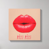Toile Lèvres de café baiser pop art (Recto)