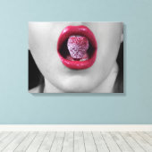 Toile Lèvres fraises (Insitu (Plancher de Bois))