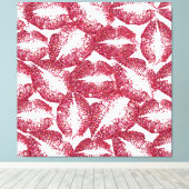 Toile Lèvres Parties scintillant rouges #3 (Insitu (Plancher de Bois))