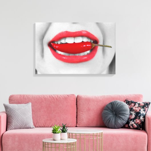 Toile Lèvres piment (Insitu(Salon))