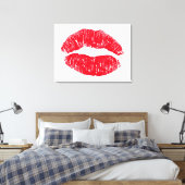 Toile Lèvres qui s'embrassent rouges (Insitu(Chambre))