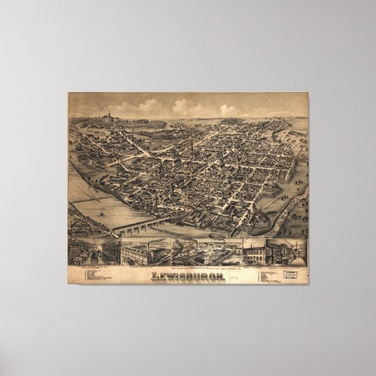 Toile Lewisburgh, Pennsylvanie (1884) (Recto)