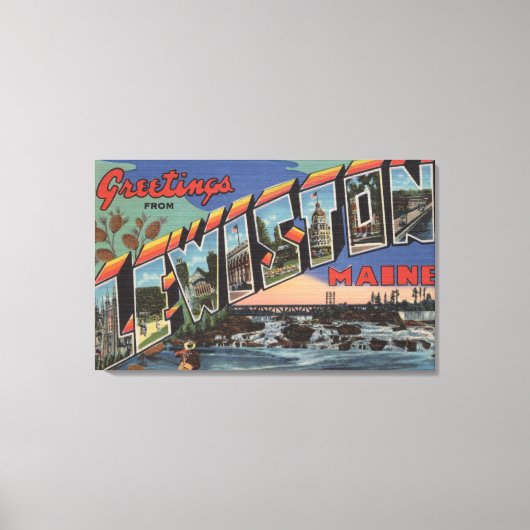 Toile Lewiston, Maine (Scène fluviale) (Recto)