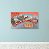 Toile Lewiston, Maine - Scènes de grandes lettres (Insitu (Plancher de Bois))