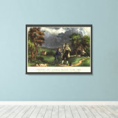 Toile L'expérience du cerf-volant de Benjamin Franklin a (Insitu (Plancher de Bois))