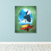 Toile L'Express polaire | Arrivée du train encadré de va (Insitu (Plancher de Bois))