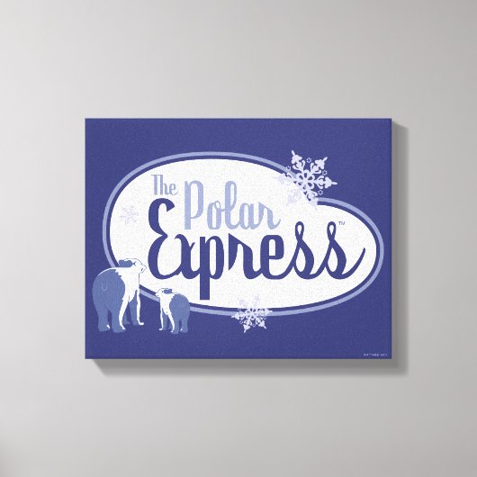 Toile L'Express polaire | Ours polaires Retro Graphisme (Recto)