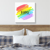 Toile LGBTQ Brushstrokies arc-en-ciel (Insitu(Chambre))