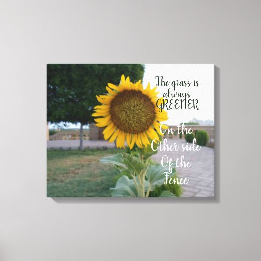Toile L'Herbe Est Toujours Plus Verte Tournesol Canvas A (Recto)