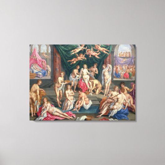 Toile L'histoire de Cupidon et de Psyché (huile sur pann (Recto)