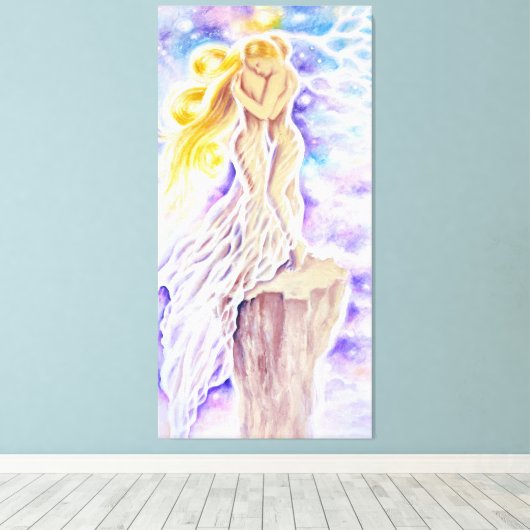 Toile L'histoire de deux filles et leur amour fragile (Insitu (Plancher de Bois))