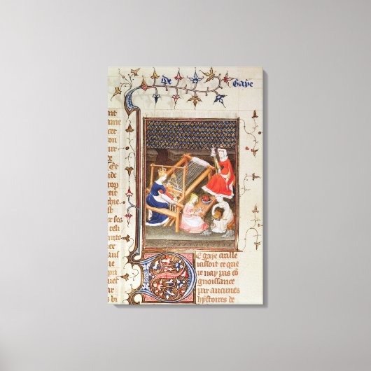 Toile L'histoire de Gaia, de "De Claris Mulieribus" (Recto)