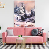Toile L'hiver dans les Rocheuses (par Thomas Moran) (Insitu(Salon))
