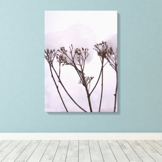 Toile L'hiver, Plantes dans la neige Single (Insitu (Plancher de Bois))
