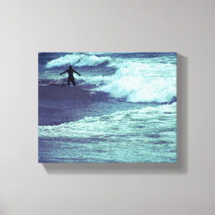 Toile L'homme sur les vagues