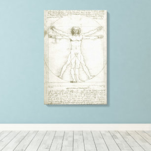 Toile L'homme vitruvien de Léonard de Vinci