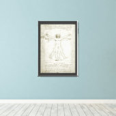 Toile L'homme vitruvien de Léonard de Vinci (Insitu (Plancher de Bois))