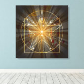 Toile L'Homme Vitruvien En Pentagram (Insitu (Plancher de Bois))