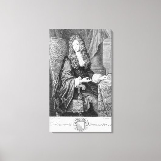 Toile L'honorable Robert Boyle gravé par B. Baron (Recto)